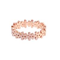 Titanium Steel Finger Ring, plated, fashion jewelry & different size for choice & for woman, rose gold color, 5x1.40mm, Sold By PC