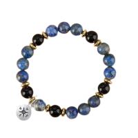 Gemstone Bracelets, Natural Stone, with Tibetan Style, Compass, different materials for choice & Unisex, more colors for choice, nickel, lead & cadmium free, Length:Approx 19 cm, Sold By PC