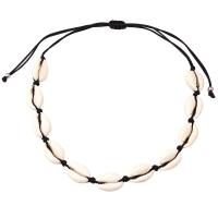 Muschel Halskette, mit Wachsschnur, Schale, handgemacht, Bohemian-Stil & einstellbar & für Frau, keine, Länge:30-70 cm, verkauft von PC