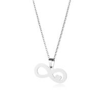 Stainless Steel Jewelry Necklace 304 Stainless Steel with 5CM extender chain Number 8 polished fashion jewelry & for woman & hollow Length Approx 45 cm Sold By PC