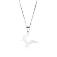 Stainless Steel Jewelry Necklace, 304 Stainless Steel, with 5CM extender chain, Deer, polished, fashion jewelry & for woman, Length:Approx 45 cm, Sold By PC