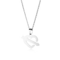 Stainless Steel Jewelry Necklace, 304 Stainless Steel, with 5CM extender chain, Heart, polished, fashion jewelry & for woman & hollow, Length:Approx 45 cm, Sold By PC