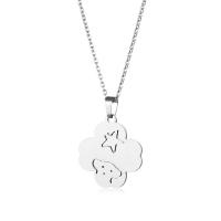 Stainless Steel Jewelry Necklace, 304 Stainless Steel, with 5CM extender chain, Four Leaf Clover, gold color plated, fashion jewelry & for woman & hollow, Length:Approx 45 cm, Sold By PC