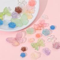 Frosted akryl perler, du kan DIY & forskellige design til valg, flere farver til valg, about:12-41mm, Hole:Ca. 1.5mm, Solgt af Bag