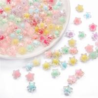 collier en perle acrylique , étoile, DIY, plus de couleurs à choisir, 11x11.50mm, Environ 83PC/sac, Vendu par sac
