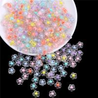 Perles acryliques transparentes, Acrylique, fleur, DIY, plus de couleurs à choisir, 12x12mm, Trou:Environ 3mm, Environ 50PC/sac, Vendu par sac