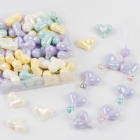 Гальванические пластиковые бусинки , Акрил, Сердце, DIY, Много цветов для выбора, 20mm, 10ПК/сумка, продается сумка