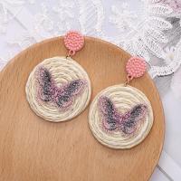 Wood Earring Round fashion jewelry & for woman nickel lead & cadmium free Sold By Pair