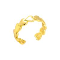 Messing Fingerring, vergoldet, für Frau, Goldfarbe, Innendurchmesser:ca. 20.00mm, verkauft von PC