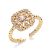 Cubic Zirconia Micro Pave Brass Ring real gold plated micro pave cubic zirconia & for woman 20mm Sold By PC