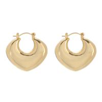 Brass Leverback Earring 304 Stainless Steel real gold plated for woman gold Sold By Pair