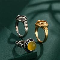 Brass Bezel Ring Base, Round, plated, DIY & different styles for choice, more colors for choice, Sold By PC
