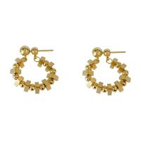 Brass Stud Earring with Zinc Alloy fashion jewelry & for woman golden nickel lead & cadmium free Sold By Pair