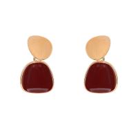 Brass Earring Clip fashion jewelry & for woman & enamel red nickel lead & cadmium free Sold By Pair