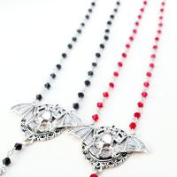 Zinklegierung Schmuck Halskette, mit Natürlicher Quarz, Fledermaus, silberfarben plattiert, Modeschmuck & für Frau, keine, Länge:50-55 cm, verkauft von PC