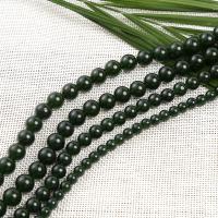 Jade Beads, Jade Taiwan, Runde, du kan DIY & forskellig størrelse for valg, grøn, Solgt Per Ca. 38-40 cm Strand