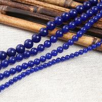 Purple Chalcedony, Runde, du kan DIY & forskellig størrelse for valg, lapis lazuli, Solgt Per Ca. 38-40 cm Strand