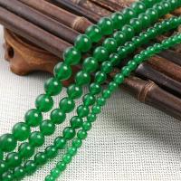 Natural Chalcedony Bead Round DIY green Sold Per Approx 38-40 cm Strand