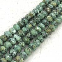 Perles bijoux en pierres gemmes, Pierre naturelle, abaque, poli, DIY & facettes, vert, 5x8mm, Vendu par Environ 38-40 cm brin