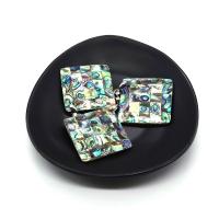 Pingentes naturais da concha de abalone, Concha alabone, Rhombus, Retalhos & DIY, multi colorido, 35mm, vendido por PC