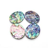 Shell Cabochons, Abalone Shell, Flat Oval, DIY, multi-colored, 38x49mm, Sold By PC