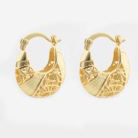 Messing Leverback Ohrring, Hohe Qualität Gold Farbe Überzeug, Modeschmuck & für Frau & hohl, frei von Nickel, Blei & Kadmium, 24x21x10mm, verkauft von Paar