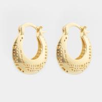 Brass Leverback Earring, high quality gold color plated, fashion jewelry & for woman & hollow, nickel, lead & cadmium free, 25x22x9mm, Sold By Pair