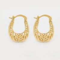 Brass Leverback Earring high quality gold color plated fashion jewelry & for woman & hollow nickel lead & cadmium free Sold By Pair