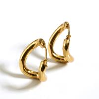 Acier inoxydable Levier Retour Earring, Acier inoxydable 304, bijoux de mode & pour femme, doré, 21x21mm, Vendu par PC