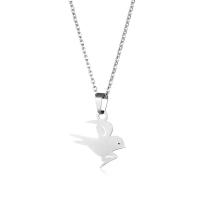 Stainless Steel Jewelry Necklace 304 Stainless Steel with 5CM extender chain swallow polished fashion jewelry & for woman Length Approx 45 cm Sold By PC