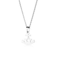 Stainless Steel Jewelry Necklace, 304 Stainless Steel, with 5CM extender chain, Anchor, polished, fashion jewelry & for woman & hollow, Length:Approx 45 cm, Sold By PC