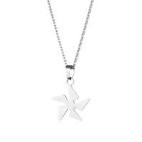 Stainless Steel Jewelry Necklace, 304 Stainless Steel, with 5CM extender chain, Pinwheel, polished, fashion jewelry & for woman, Length:Approx 45 cm, Sold By PC