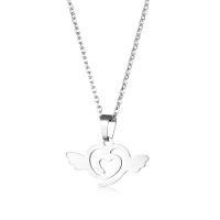 Stainless Steel Jewelry Necklace 304 Stainless Steel with 5CM extender chain Heart polished fashion jewelry & for woman & hollow Length Approx 45 cm Sold By PC
