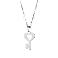 Stainless Steel Jewelry Necklace 304 Stainless Steel with 5CM extender chain Key polished fashion jewelry & for woman & hollow Length Approx 45 cm Sold By PC