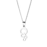 Nehrđajućeg čelika, nakit ogrlice, 304 nehrđajućeg čelika, s 5CM Produžetak lanac, Krug, uglađen, modni nakit & za žene & šupalj, Dužina Približno 45 cm, Prodano By PC