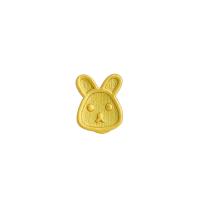 Brass Jewelry Pendants, Rabbit, high quality plated, DIY, gold, 6.50x8.50mm, Sold By PC