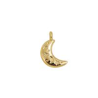 Brass Jewelry Pendants, Moon, high quality plated, DIY & different styles for choice, gold, Hole:Approx 1.5mm, Sold By PC