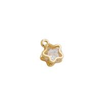 Cubic Zirconia Micro Pave Brass Pendant, Flower, high quality plated, DIY & micro pave cubic zirconia, more colors for choice, 7.80x5.80mm, Hole:Approx 1mm, Sold By PC