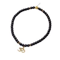 Gemstone Bracelets, Abrazine Stone, with Tibetan Style, handmade, fashion jewelry & for woman, black, Sold Per 42 cm Strand