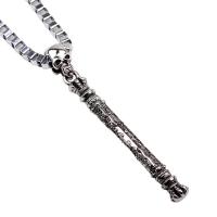 Zinc Alloy Jewelry Necklace Skull silver color plated fashion jewelry & for man silver color Length 57 cm Sold By PC