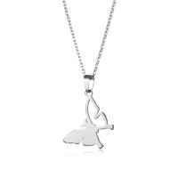 Stainless Steel Jewelry Necklace, 304 Stainless Steel, with 5cm extender chain, Butterfly, polished, fashion jewelry & for woman, original color, 16x17x1.20mm, Length:45 cm, Sold By PC