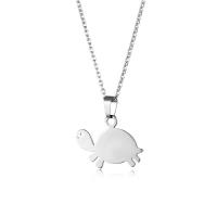Stainless Steel Jewelry Necklace, 304 Stainless Steel, with 5cm extender chain, Turtle, polished, fashion jewelry & for woman, original color, 15.70x17.60x1.20mm, Length:45 cm, Sold By PC