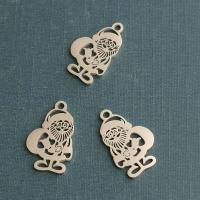 Stainless Steel Pendants 304 Stainless Steel Santa Claus plated DIY Sold By PC