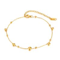 Fashion Jewelry Anklet, Titanium Steel, with 7CM extender chain, plated, for woman, gold, Sold Per 23 cm Strand