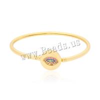 Brass Bracelet & Bangle real gold plated micro pave cubic zirconia & for woman Inner Approx 63.00mm Sold By PC