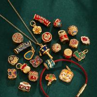 Perles bijoux en laiton, Placage de couleur d'or, DIY & styles différents pour le choix & émail, 8.5-21.5mm, Vendu par PC