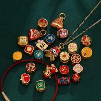 Mässing smycken Pärlor, guldfärg pläterade, DIY & olika stilar för val & emalj, 9-18mm, Säljs av PC