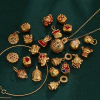 Grânulos de jóias de latão, cobre, DIY & Vario tipos a sua escolha & esmalte, 9.5-14mm, vendido por PC