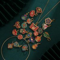 مجوهرات النحاس الخرز, ديي & أنماط مختلفة للاختيار & مينا, 10-17mm, تباع بواسطة PC