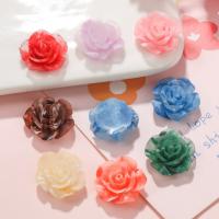 Mobile Phone DIY Decoration, Resin, Rose, epoxy gel, more colors for choice, 22x22mm, Sold By PC